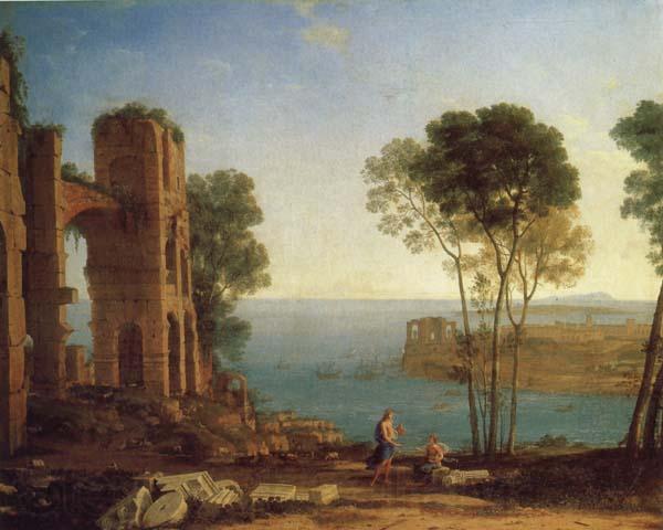 Claude Lorrain The Harbor of Baiae with Apollo and the Cumaean Sibyl